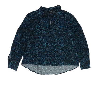 Navy Abstract Blouse