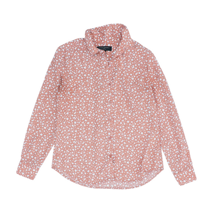 Coral Floral Button Down