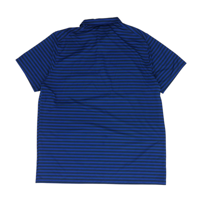Blue Striped Short Sleeve Polo
