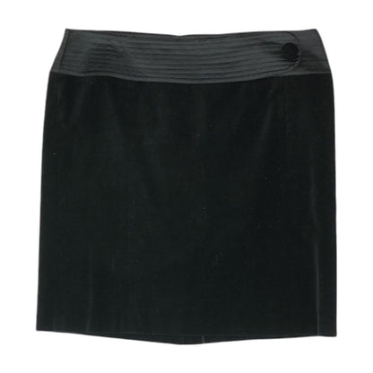 Black Solid Mini Skirt