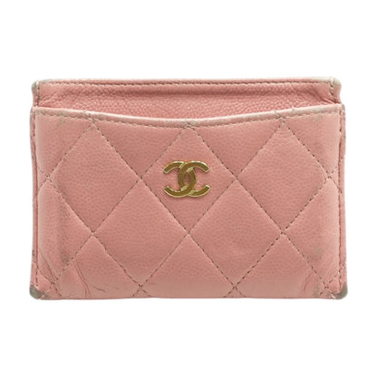 Pink Classic Leather Card Holder