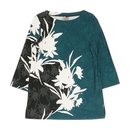 Teal Floral Blouse