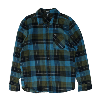 Blue Plaid Flannel Button Down