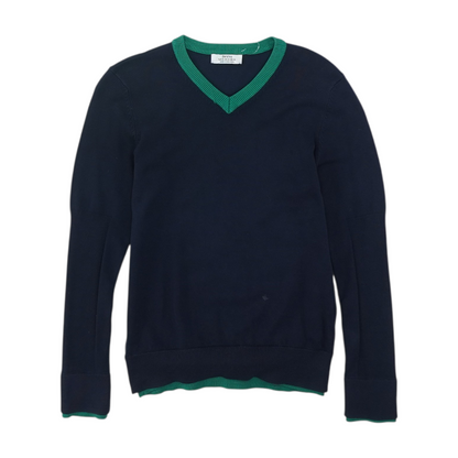 Navy Solid Pullover Sweater