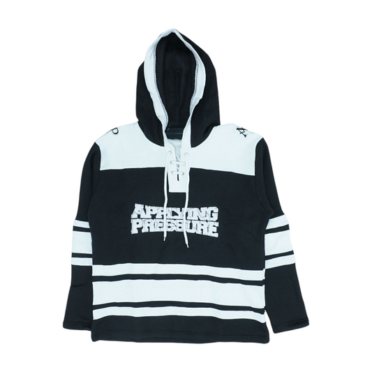 Black Color Block Hoodie Pullover