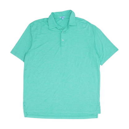 Green Solid Short Sleeve Polo
