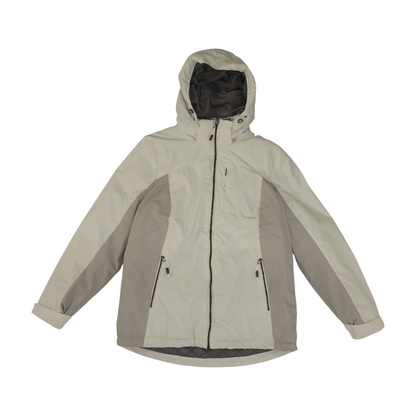 White Color Block Jacket