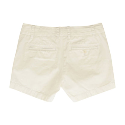 White Solid Chino Shorts