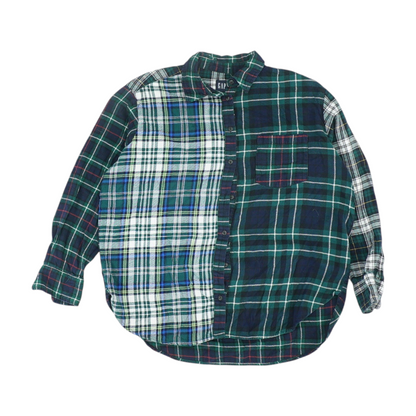 Green Plaid Flannel Button Down