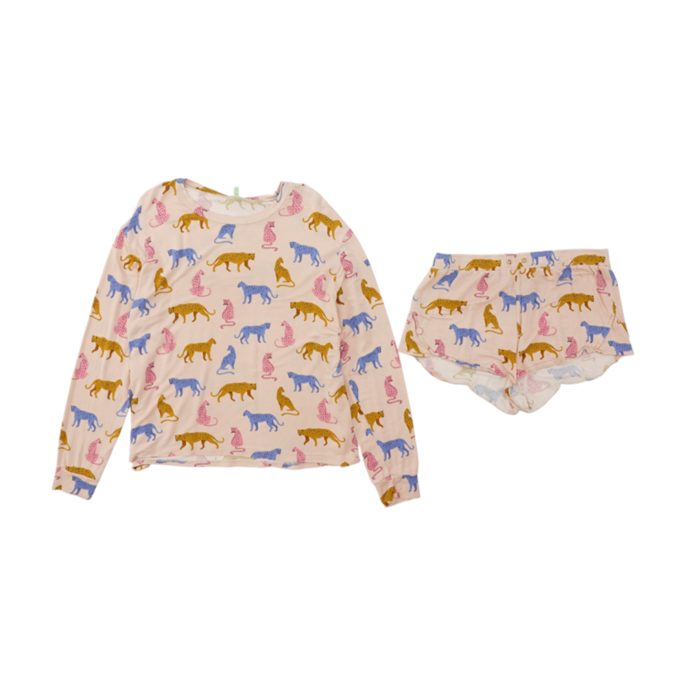Honeydew Pink Print Pajama Set – Image 1