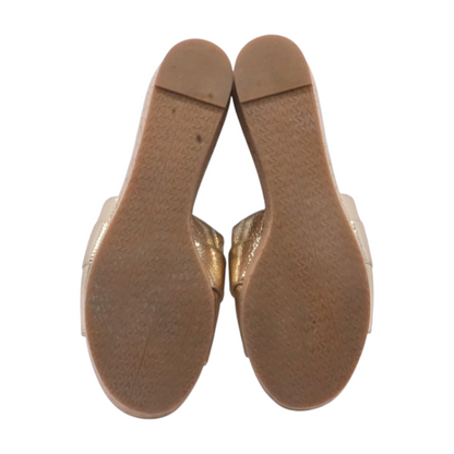 Gold Wedged Sandals