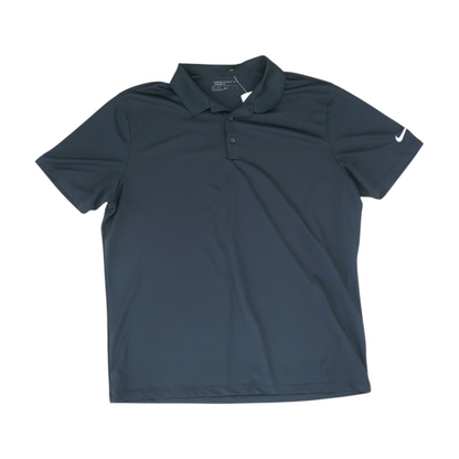 Black Solid Short Sleeve Polo