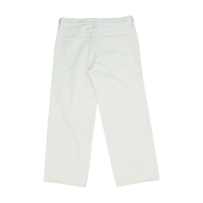 Cream Wide Leg Jeans