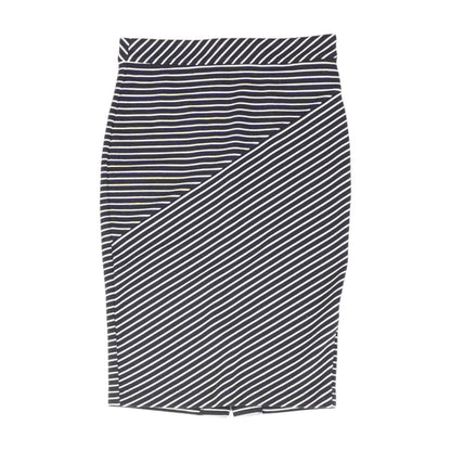 Black Striped Midi Skirt