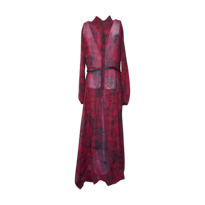 Red Tie-Dye Maxi Dress