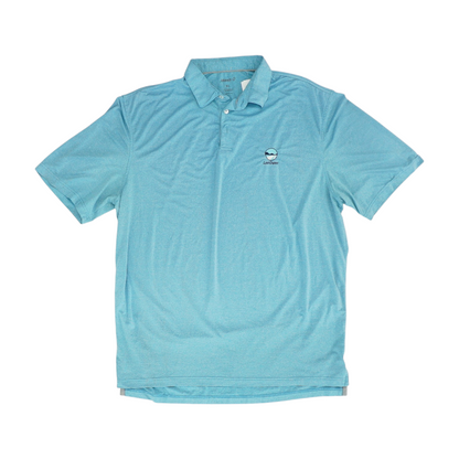 Blue Solid Short Sleeve Polo
