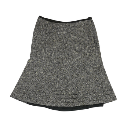 Black Chevron Mini Skirt