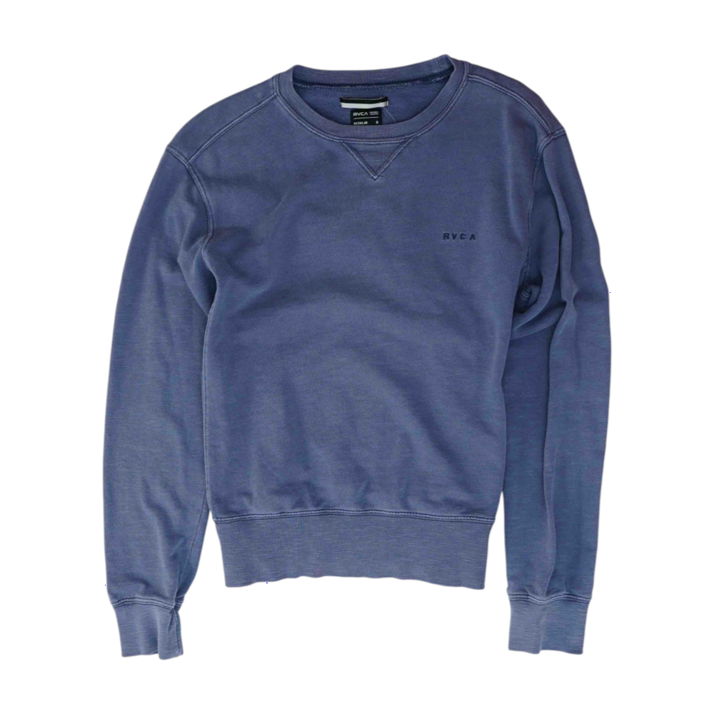 Blue Solid Sweatshirt Pullover