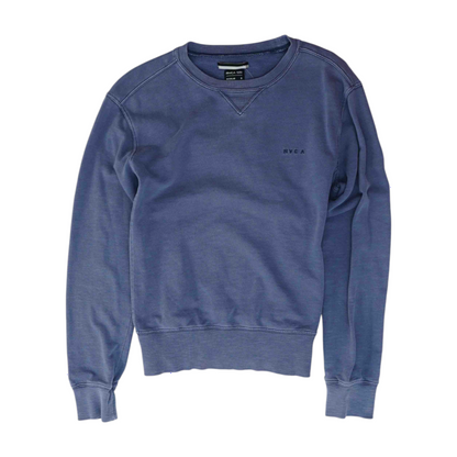 Blue Solid Sweatshirt Pullover