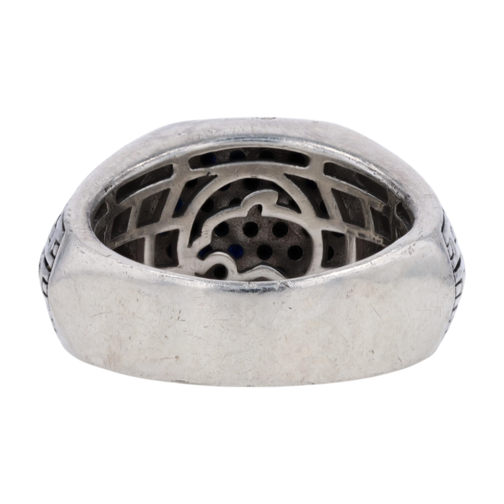5/8 ctw Sterling Silver Black Sapphire Fashion Ring
