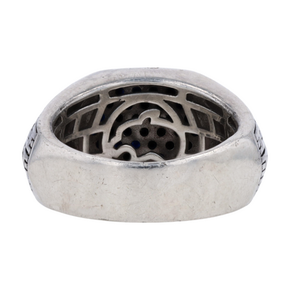 5/8 ctw Sterling Silver Black Sapphire Fashion Ring