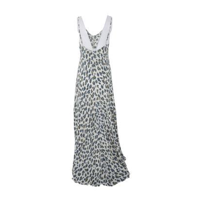 Beige Animal Print Maxi Dress