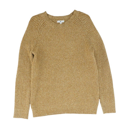 Tan Solid Crewneck Sweater