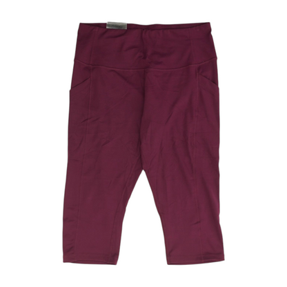 Purple Solid Active Capris