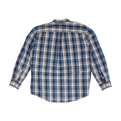 Blue Plaid Long Sleeve Button Down