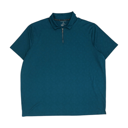 Teal Tall Solid Short Sleeve Polo