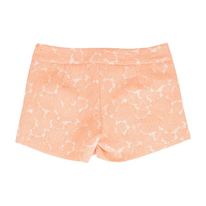 Neon Orange Floral Chino Shorts