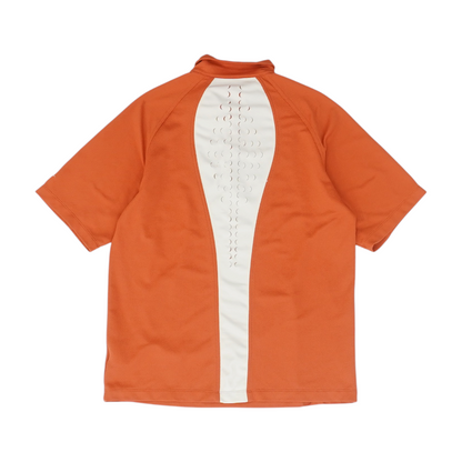 Orange Solid Short Sleeve Polo