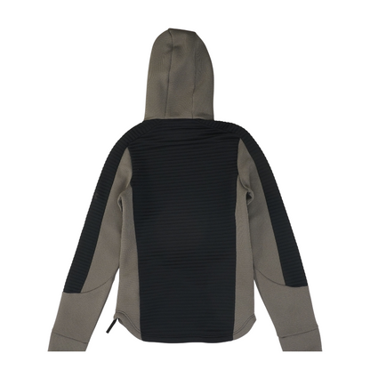 Black Color Block Hoodie Pullover