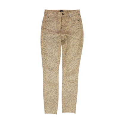 Tan Animal Print High Rise Skinny Leg Jeans