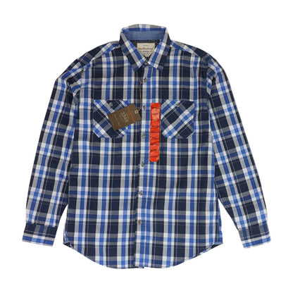Blue Plaid Long Sleeve Button Down