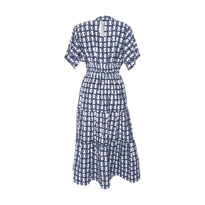 White Abstract Maxi Dress
