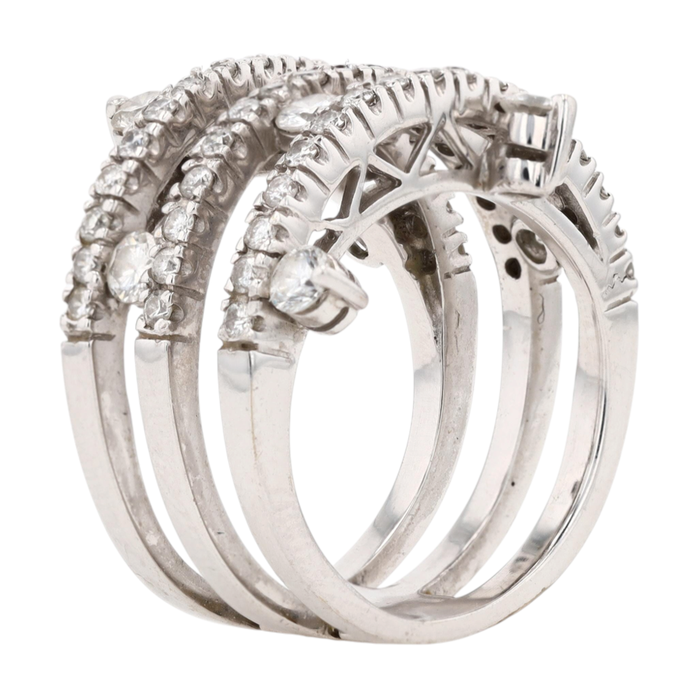 1 ctw 18K White Gold Diamond Fashion Ring – Image 5