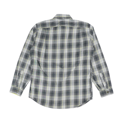 Gray Plaid Flannel Button Down