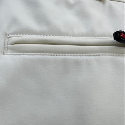 White Solid Active Ski Pants