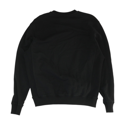 Black Solid Sweatshirt Pullover