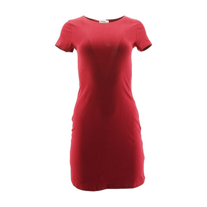 Red Solid Mini Dress