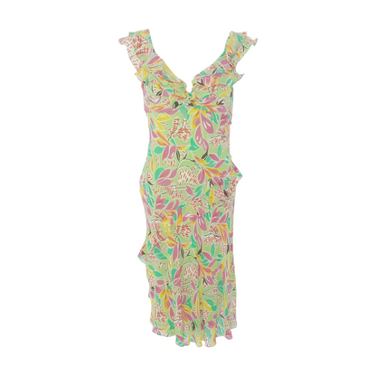 Green Graphic Midi Dress