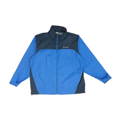 Blue Color Block Rain Jacket