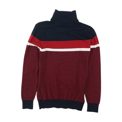 Navy Striped Pullover Sweater