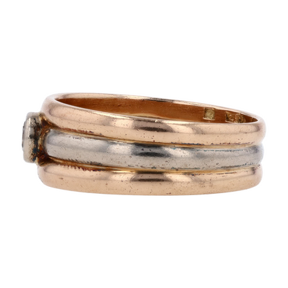 1/4 ctw 14K Two-Tone Gold Diamond Band Ring