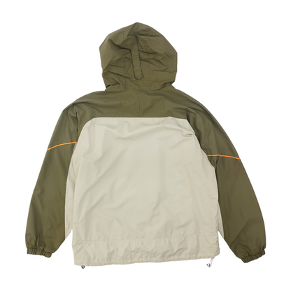 Vintage Gray Color Block Rain Jacket