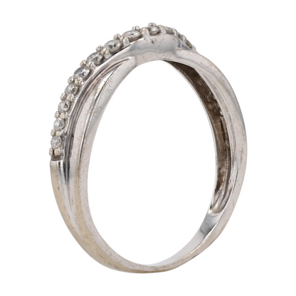 1/5 ctw 10K White Gold Diamond Band Ring