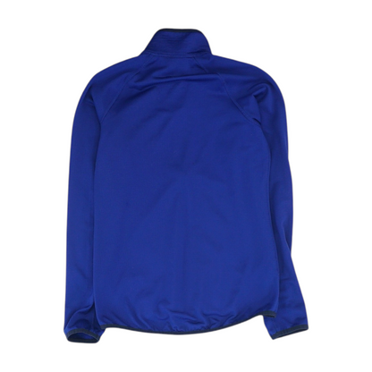 Blue Solid 1/4 Zip Pullover
