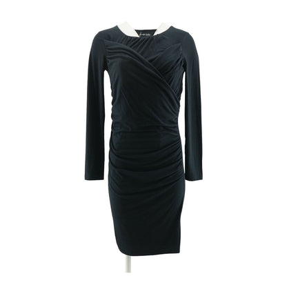 Navy Solid Midi Dress