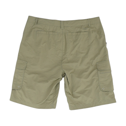 Khaki Solid Cargo Shorts